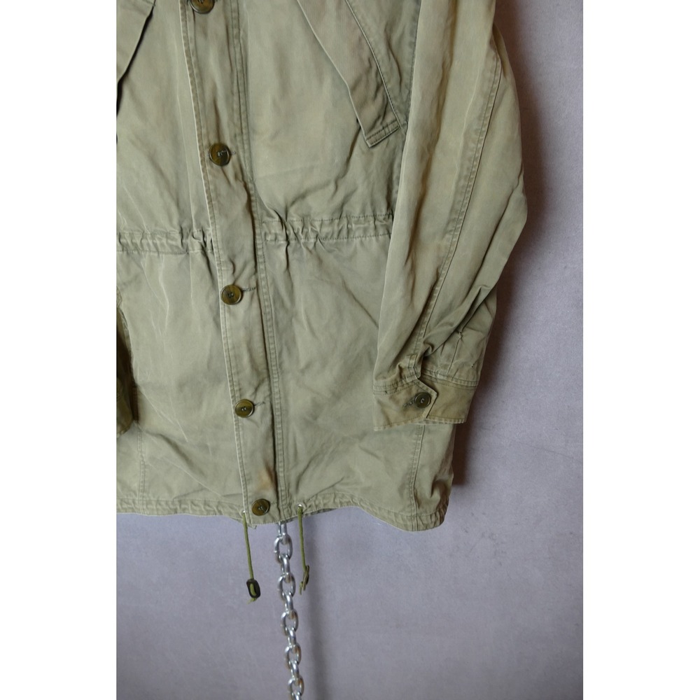 APC Paris Military Hooded Fishtail‎ Parka Jacket Olive Green Cotton Blend Size S - Picture 4 of 11